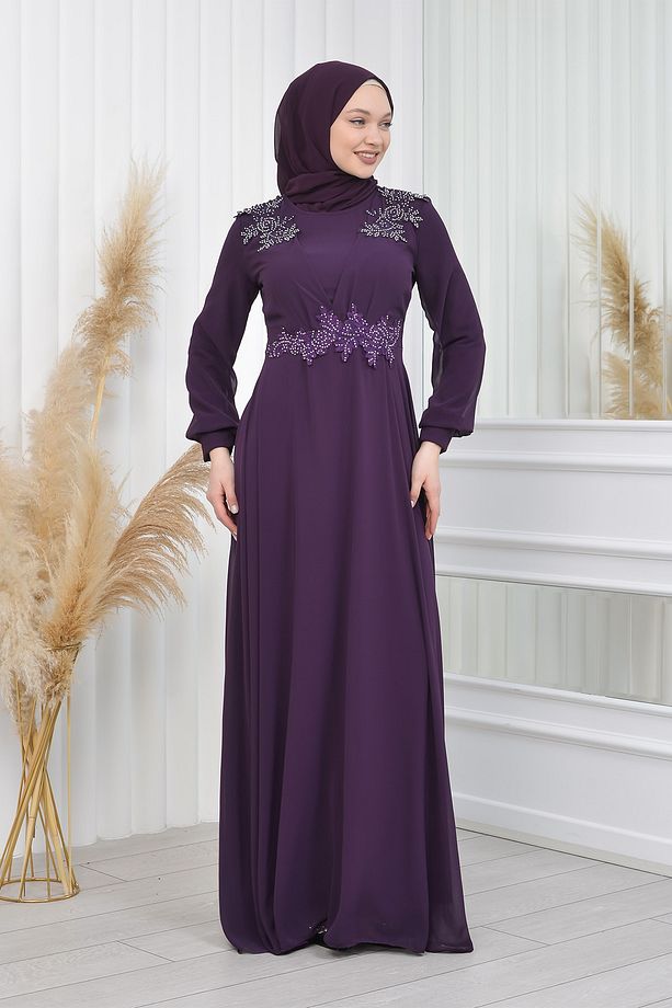 Güpürlü Şifon Abiye-cavide Model - 5