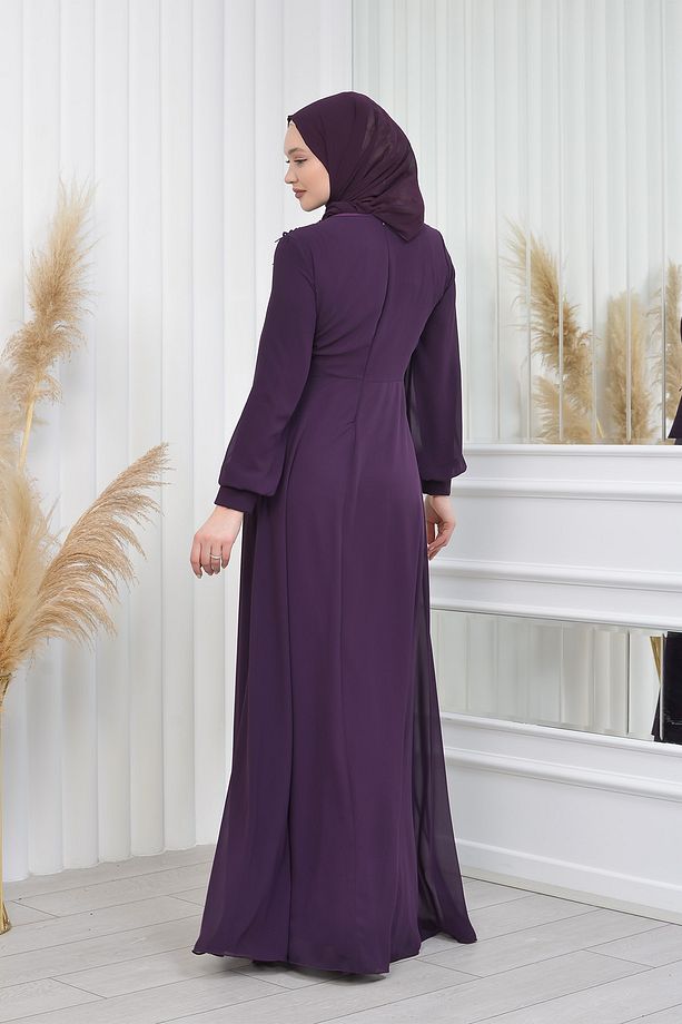 Güpürlü Şifon Abiye-cavide Model - 7