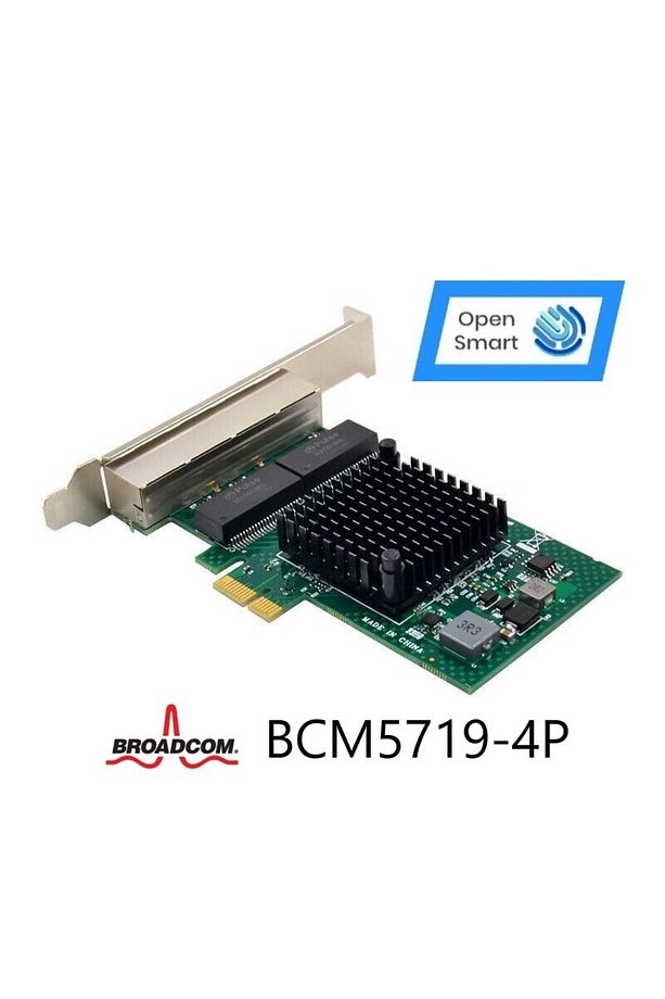 4 Port Broadcom Bcm5719-4p 1gbe Pcıe X1 Ethernet Kart - Ops7209bcm - 3