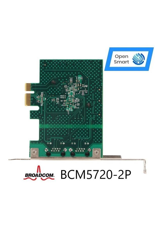 2 Port Broadcom Bcm5720-2p 1gbe Pcıe X1 Ethernet Kart - Ops7287bcm Uyumlu - 5
