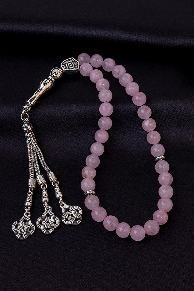 Pink Quartz Stone Rosary