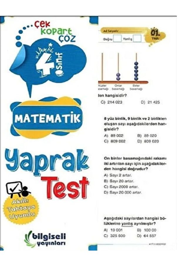 Bilgiseli Yayın 4.sınıf Matematik Yaprak Test - 1