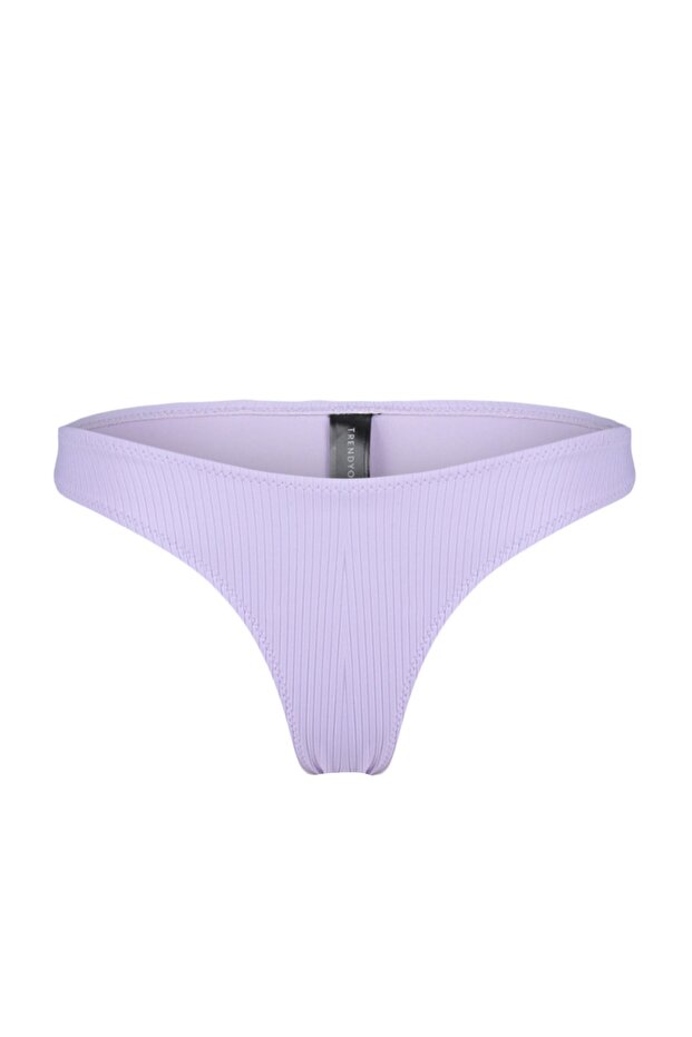 Lila Dokulu High Leg Bikini Altı TBESS21BA0014 - 6