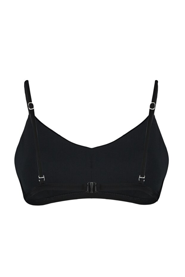 Siyah Bralette Kaplı Bikini Üstü TBESS21BU0104 - 8