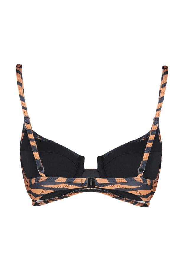 Zebra Desenli Balconette Kaplı Bikini Üstü TBESS21BU0018 - 8