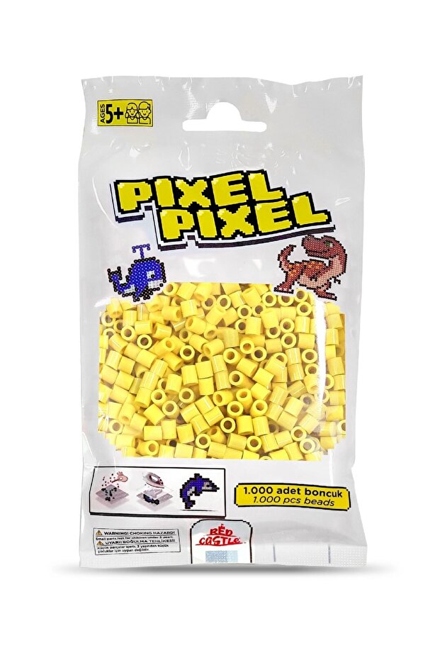 1000 Midi Beads Lemon Yellow-(lemon Yellow Activity Beads-1000 Pcs)