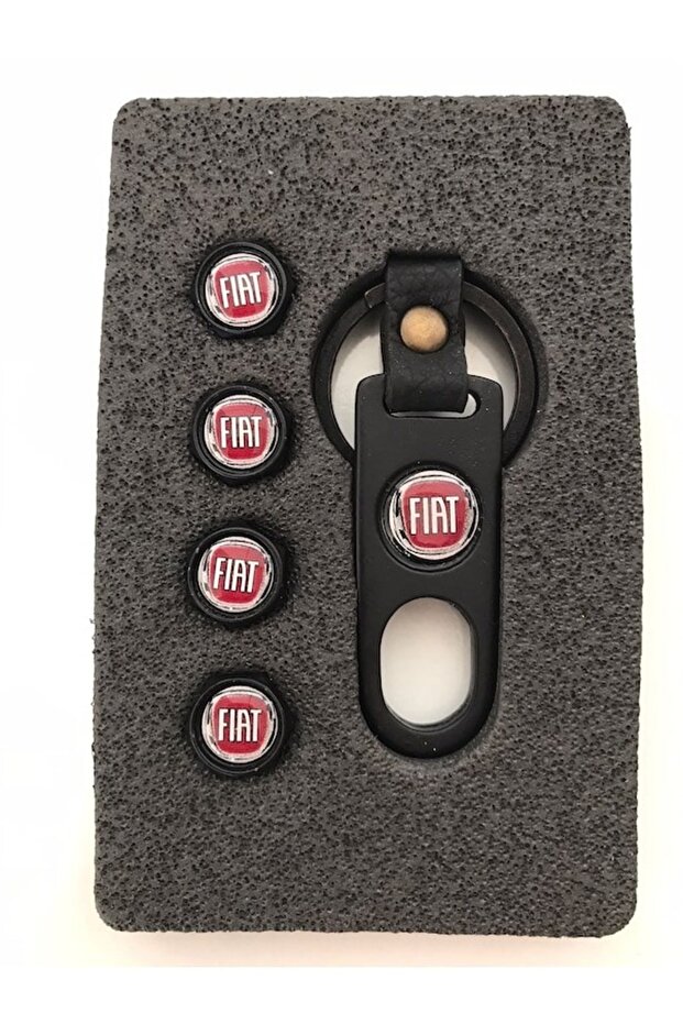 Fiat Valve Cover and Keychain Set