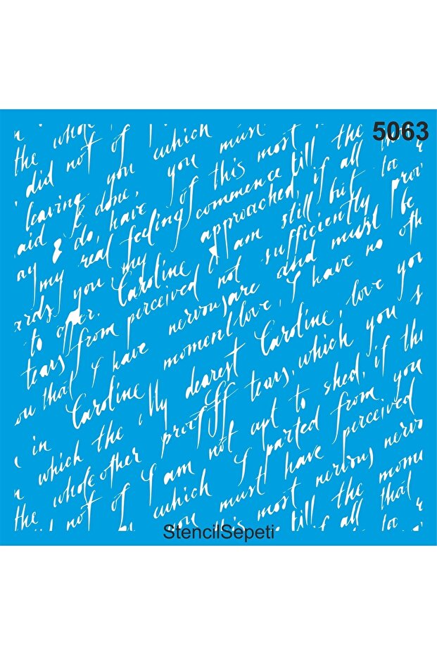 Handwritten Letter Pattern - Stencil Painting Template 50x50cm - No Refund!