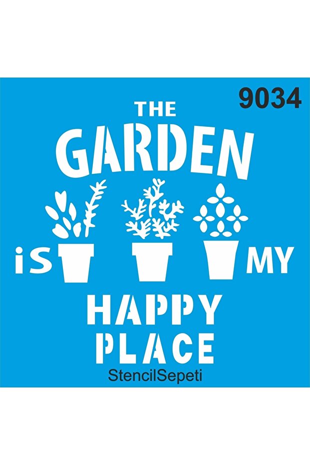 Garden Flowers - Stencil Painting Template 40x40cm