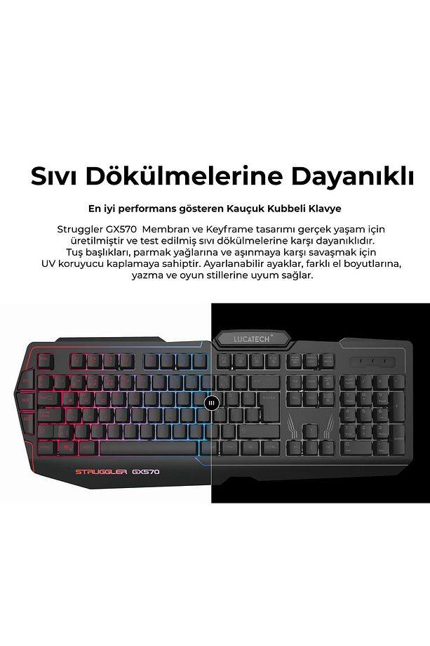 Struggler Gx570 Rgb Işıklı Q Usb Oyuncu Klavyesi - 5