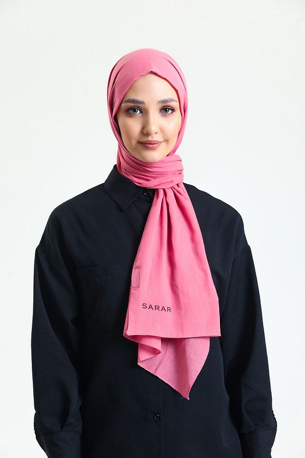 %100 Pamuk Şal / Gül Kurusu - 8