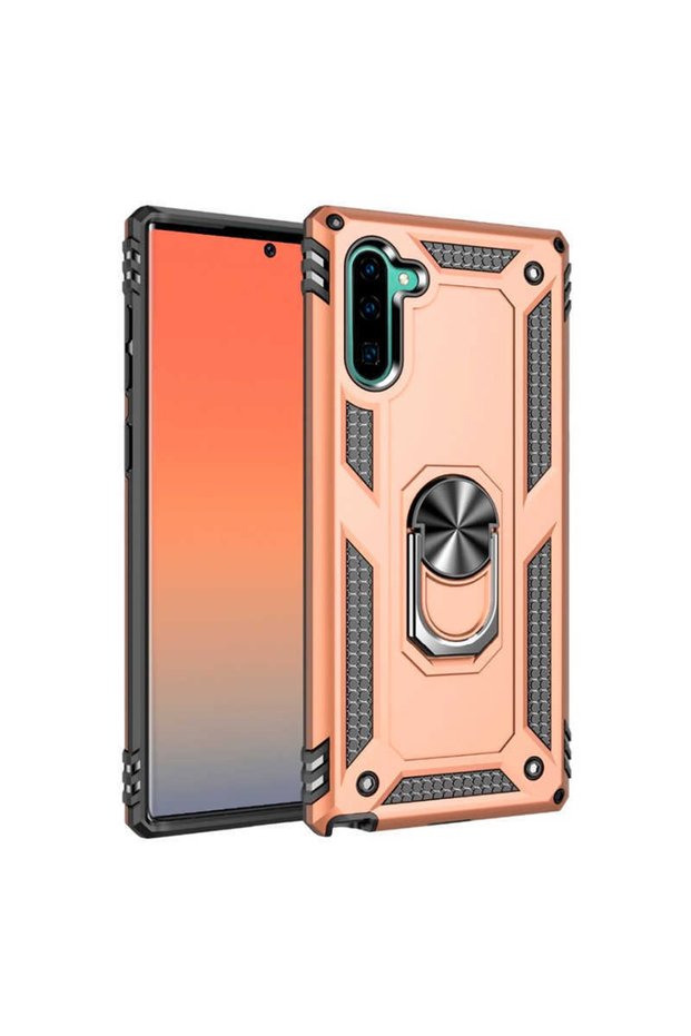 Samsung Galaxy Note 10 Case Zore Vega Tank Ring Stand Cover