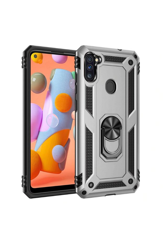 Case for Samsung Galaxy M11 Zore Vega Tank Ring Stand Cover