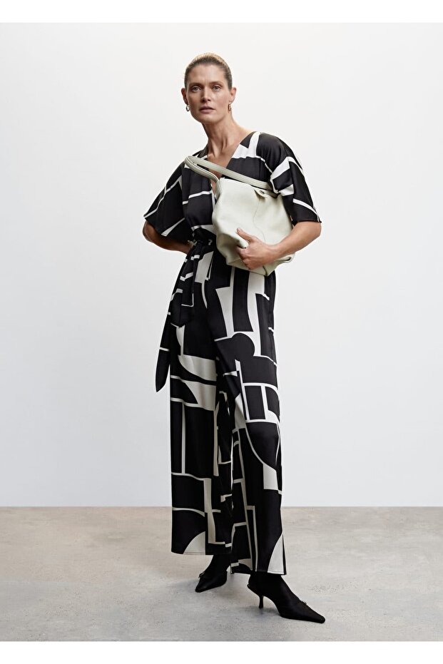 Desenli Saten Tulum - 2