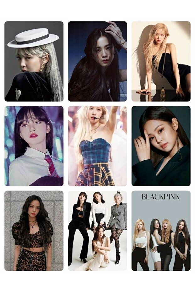 Black Pink 10 No -kpop- 9 Piece Photocard Set