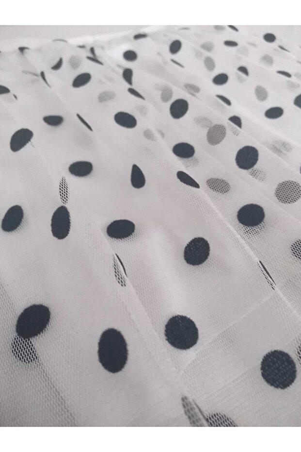 Kadife Benekli Mini Tül Etek - 2