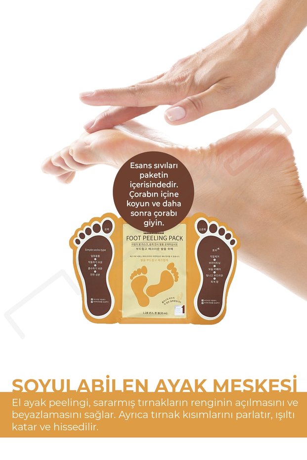 Peel-Off Foot Mask Foot Peeling Pack Sock Type 1 Piece