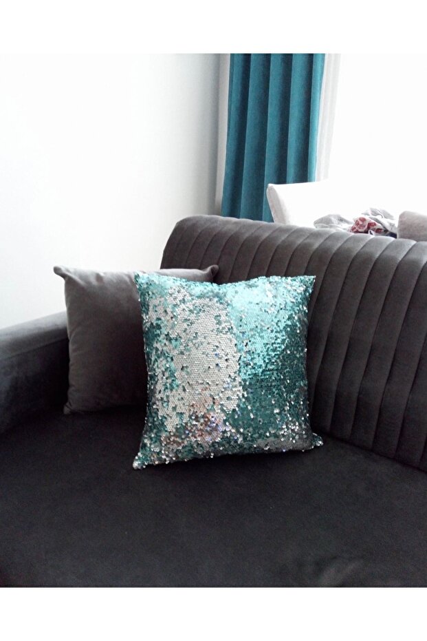 Sequined Decorative Throw Pillow Cover