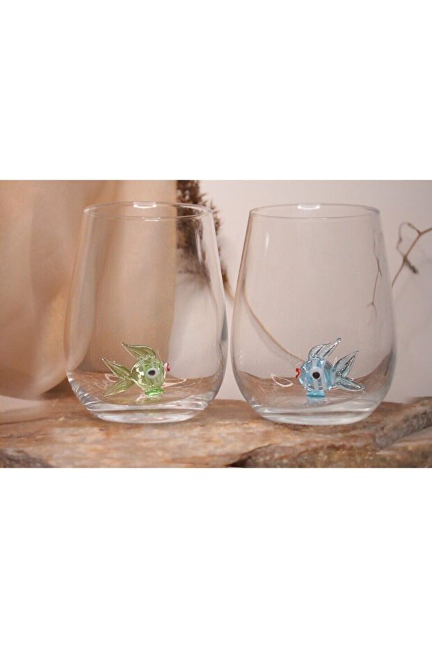 Balık Cam Figürlü Su Bardağı 6'lı Set - 2
