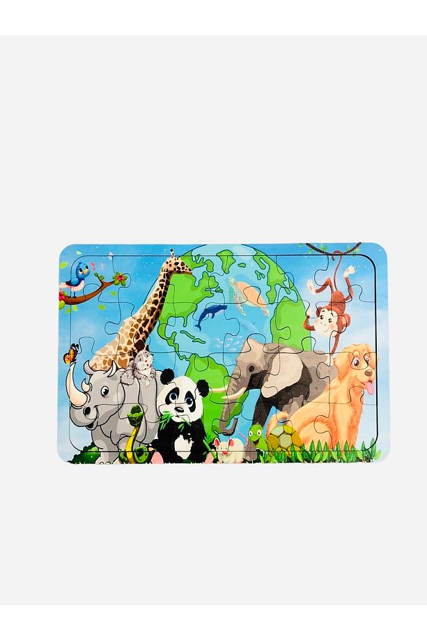 Ahşap Puzzle 24 Parçalı 4 Adet Puzzle - 5