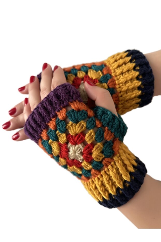 Örgü Parmaksız Eldiven - 2