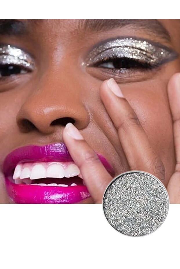Glitter Eyeshadow Silver Color Glittery Glitter