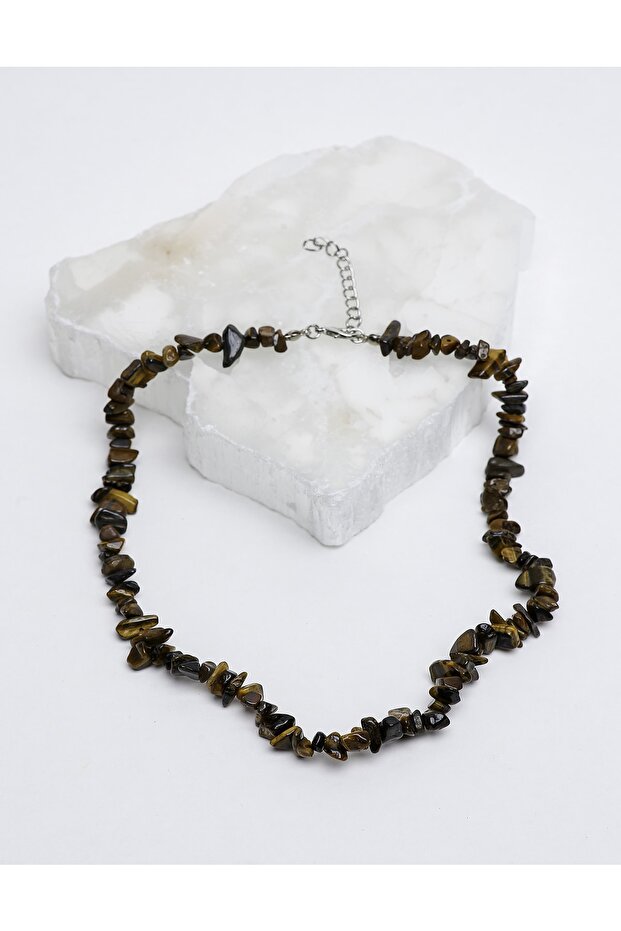 Tiger Eye Broken Stone Model Natural Stone Necklace
