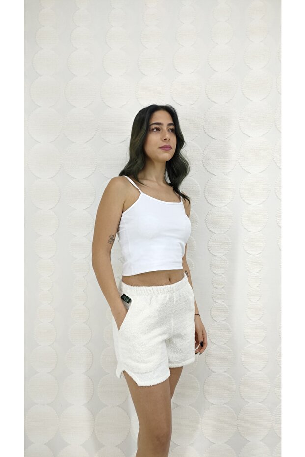 Özel Tasarım Bambu Havlu Şort - 1