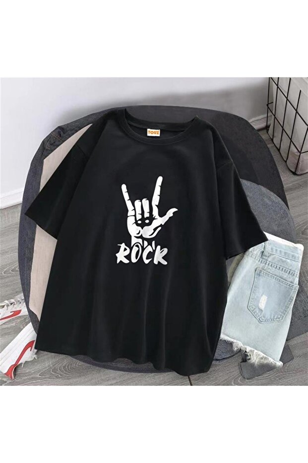 Dompuleri Fashion Rock Black Unisex Oversize T-shirt