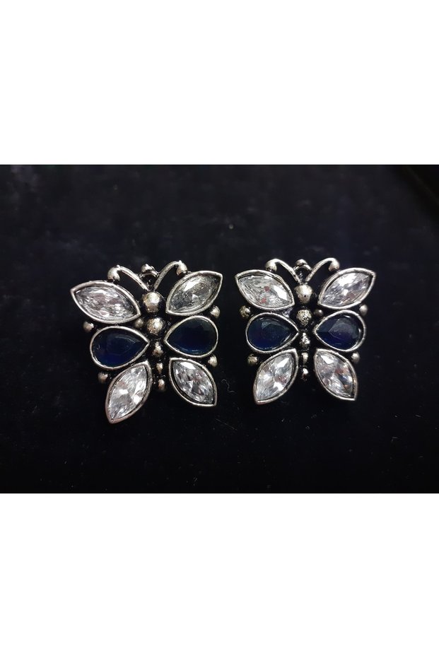 Women's Jewelled Steel Indian Earrings