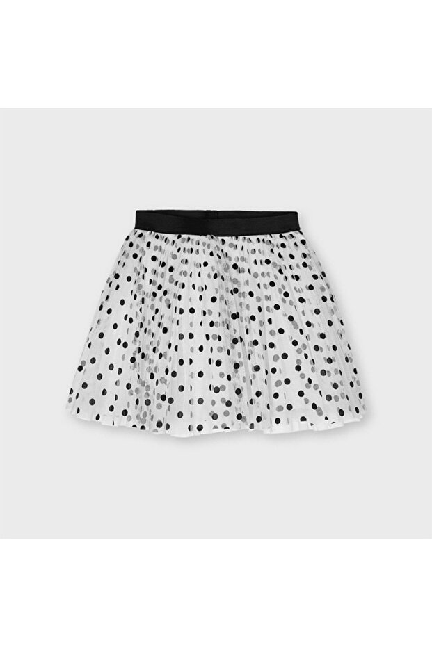 Kadife Benekli Mini Tül Etek - 1