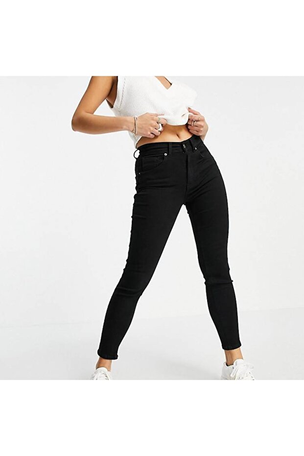 Black Non-fading Comfortable Flexible Skinny Jean