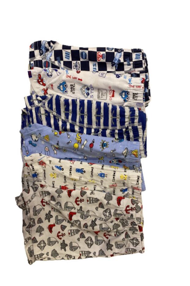 Erkek  Pamuklu Baskılı  Çocuk Boxer  6'lı - 3