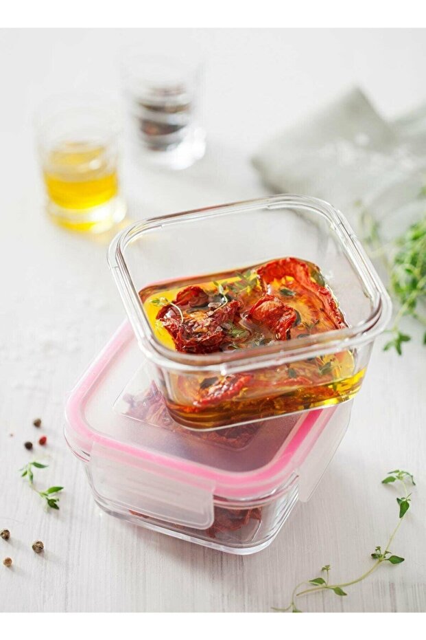 Frs227 Storage Container 3-Piece Glass Locking Storage Container Fresco
