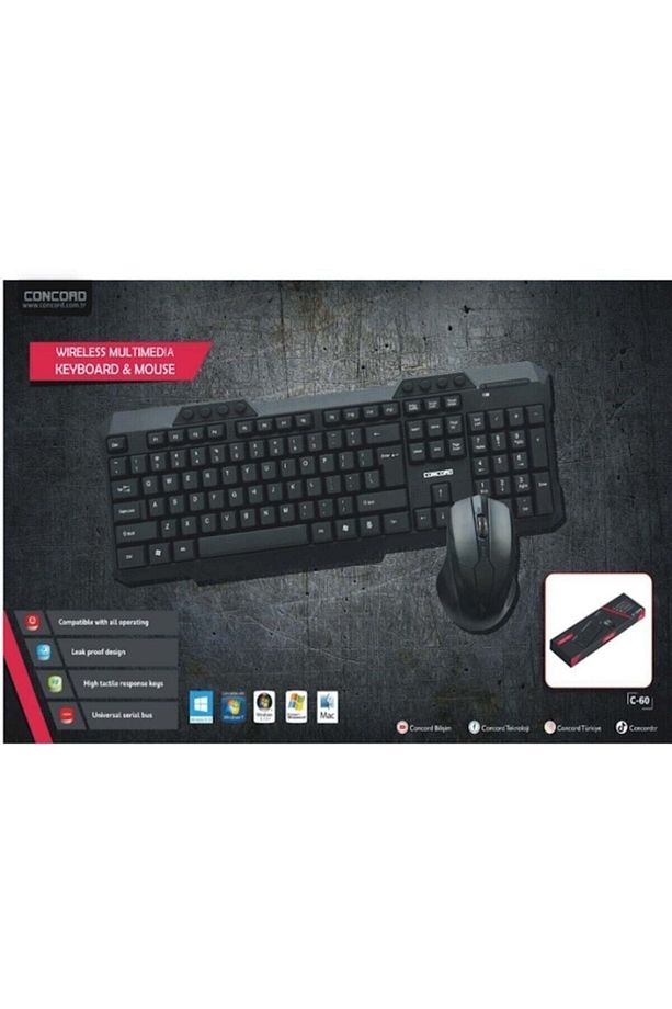 C-60 Wireless Kablosuz Klavye Mouse Set - 2