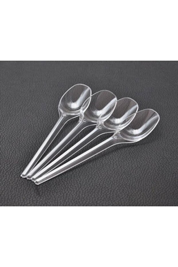 Soup Spoon Dessert & Ice Cream & Party & Celebration Sup Transparent Plastic Spoon 100 Pack
