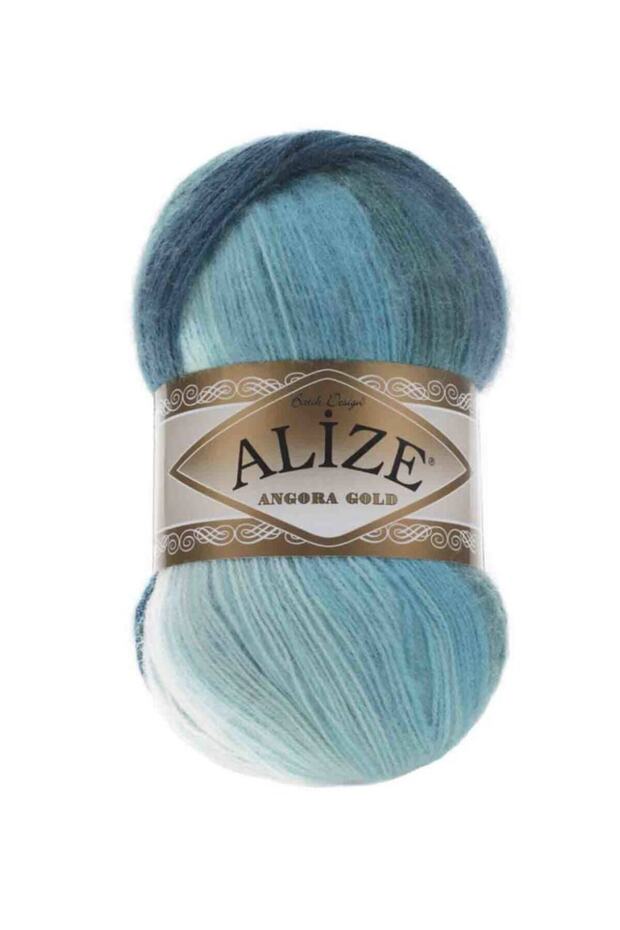 أنجورا الذهب التعادل صبغ الحياكة اليدوية الخيط - 1