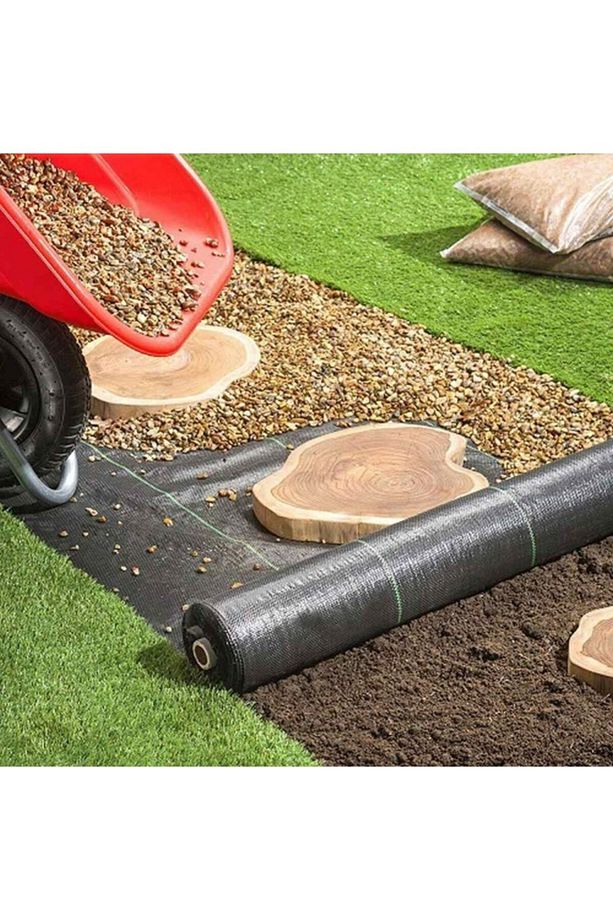 Taban Örtüsü  Jüt Yer Örtüsü Bitki Taban Örtüsü Taş Toprak Altı Örtüsü Siyah Malç Örtüsü 1,5x40 m - 4