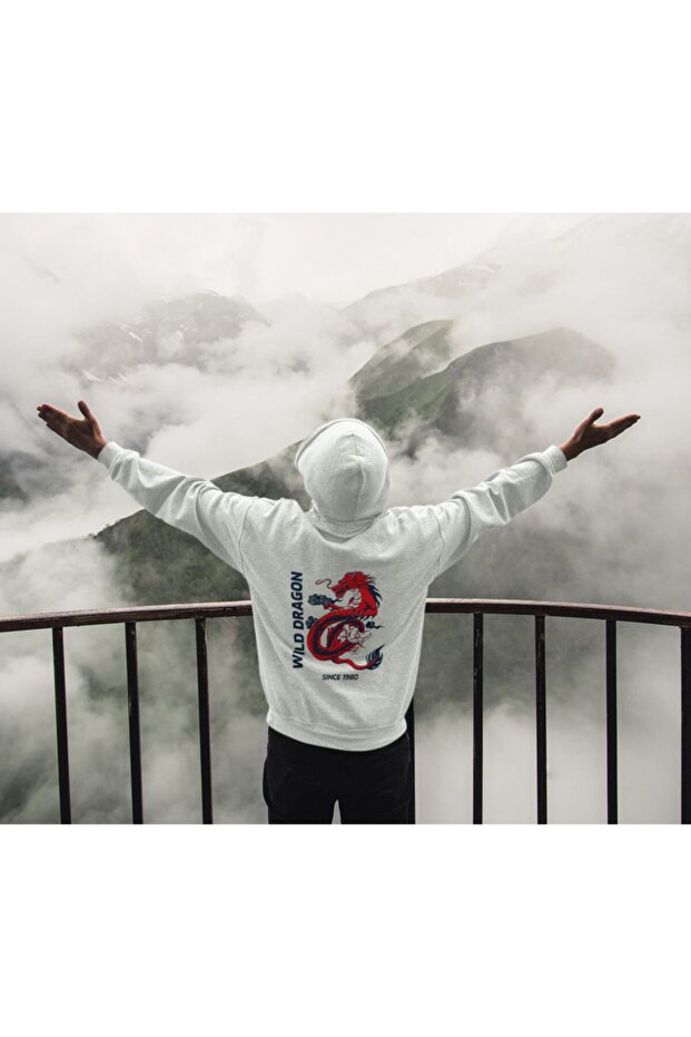 Hooded Sweatshirt Back Digital Printed