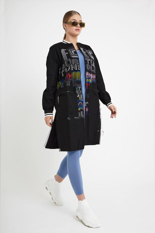 Baskılı Trençkot - 2