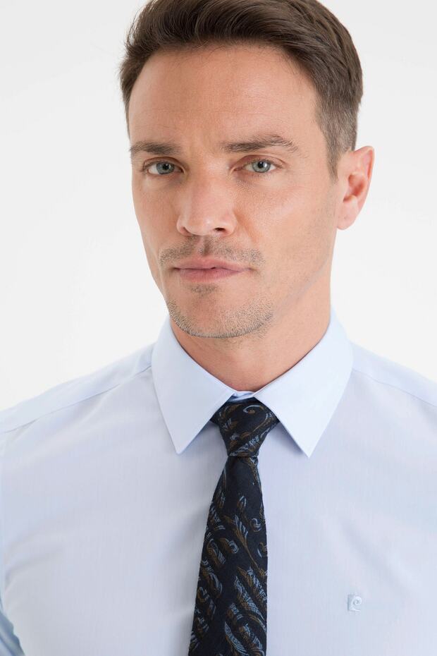 Açık Mavi Slim Fit Basic Gömlek - 2