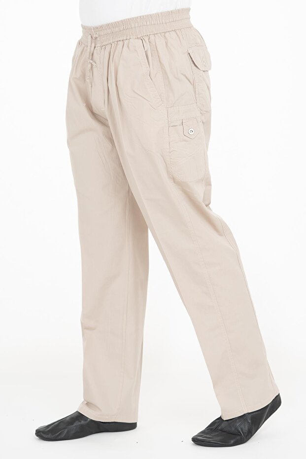 Erkek Bej Beach Pantalon - 1