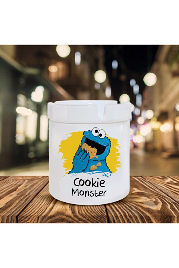 Cookie Monster Printed Ceramic Pen Holder