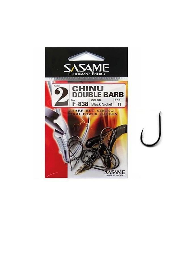 Sasame Chinu Double Barb F-838 Black Nickel Iğne 2-0 Im - 1