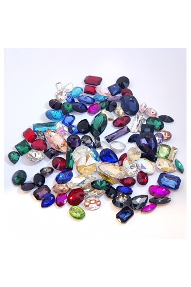 Mixed Crystal Glass Stone Package 50 Pieces