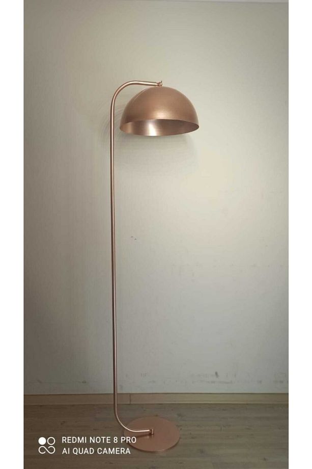 Retro Metal Dekoratif Rustik Mafsallı Bakır Rustik Köşe Lambası Başlık Çap:40 Cm - 1