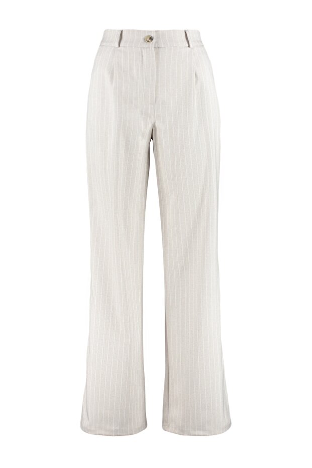 Stone Wide Leg/Wide Leg Woven Striped Kalhoty TWOSS23PL00109 - 8