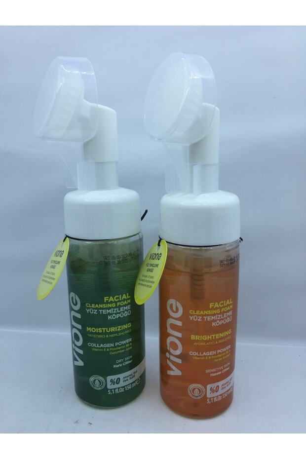 Facial Cleansing Foam with Brush for Sensitive and Dry Skin