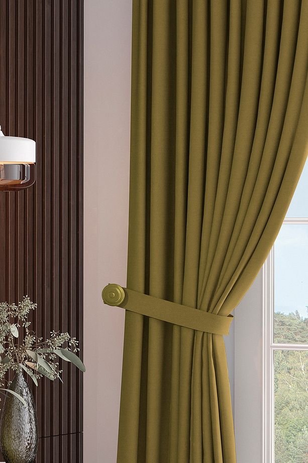 Petek Fon Perde Ekstrafor Büzgülü (PİLESİZ) Tek Kanat Sarı Pt-51 - 3