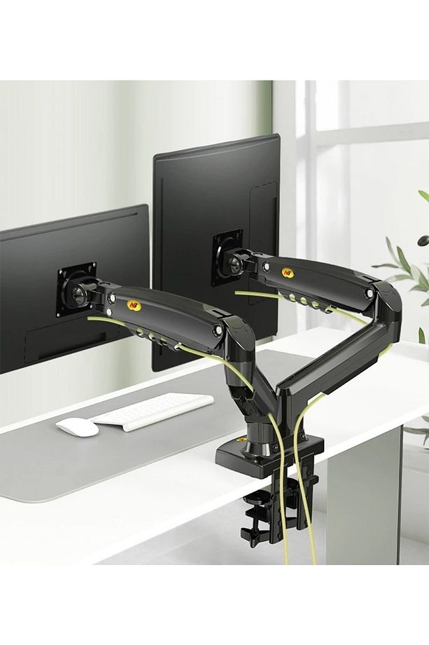 Nb F160 17-27" Çift Kol 2-9 Kg Amortisörlü Monitör Standı Yeni Versiyon - 4